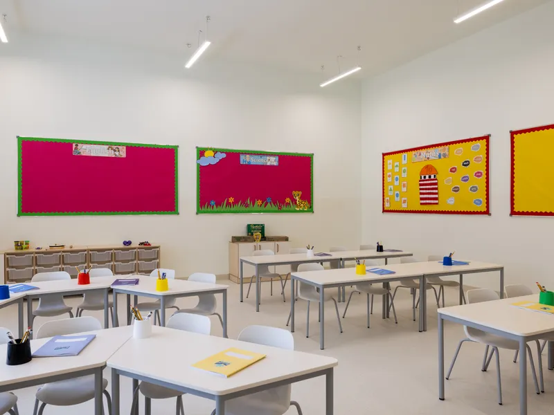 Ajyal classroom with displays